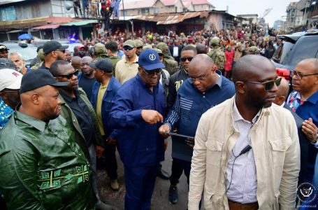 Kinshasa : Le Président Felix Tshisekedi a inspecté les travaux de la voirie urbaine autour du Marché Central  ZANDO